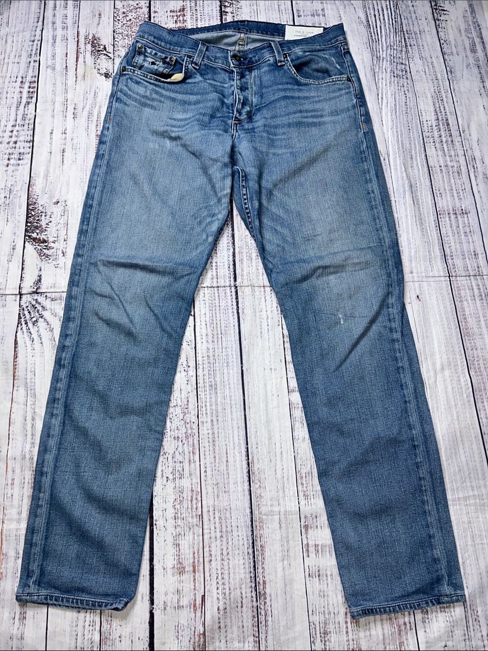 rag & bone Men's Light Blue Straight Jeans